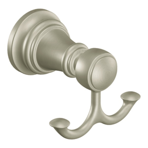 Moen YB8403 Creative Specialties Weymouth Double Hook Robe Hook - Brushed Nickel